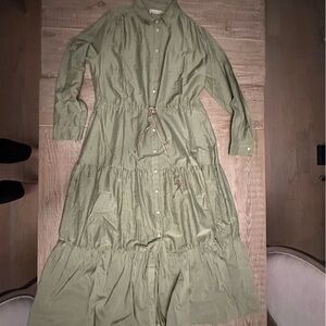 Mononi Green Maxi Shirtdress Size 42